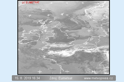 Česko (Evropa) Počasí ze satelitů