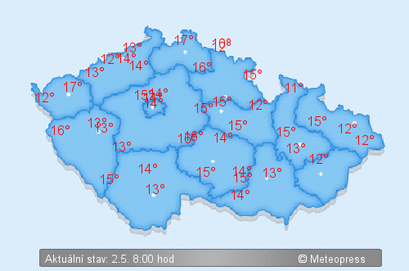 Mapa teplot