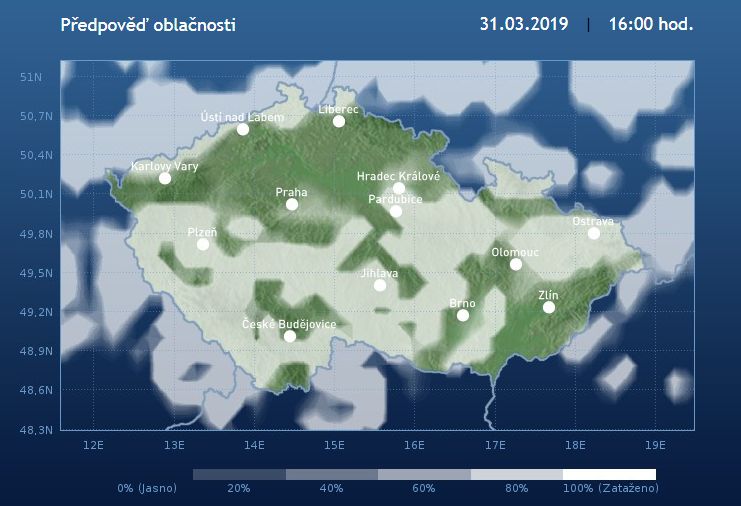V neděli přibude oblačnosti