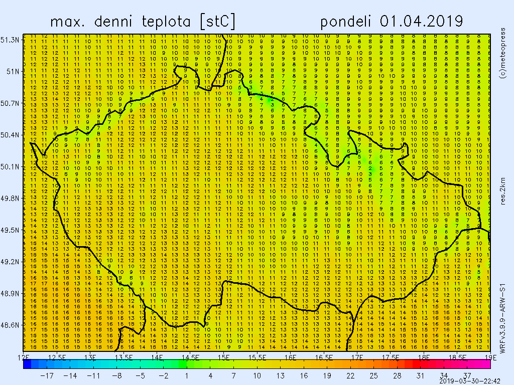 V pondělí se ochladí, teploty budou stoupat k 10 až 13 °C